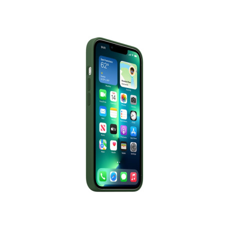 Apple - Cover per cellulare - con MagSafe - silicone - trifoglio - per iPhone 13 Pro