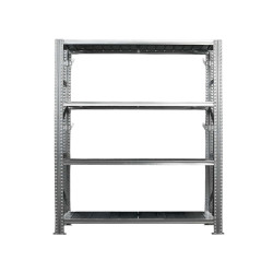 Kit scaffale industriale - 4 ripiani - 120 x 50 x 200 cm - acciaio - Tecnotelai