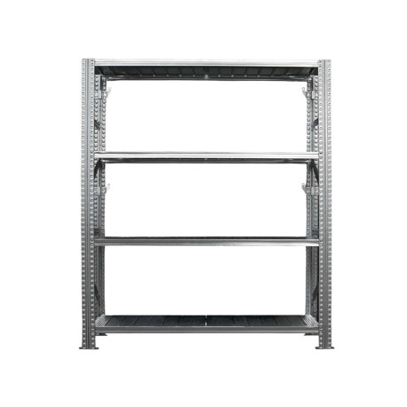 Kit scaffale industriale - 4 ripiani - 120 x 50 x 200 cm - acciaio - Tecnotelai