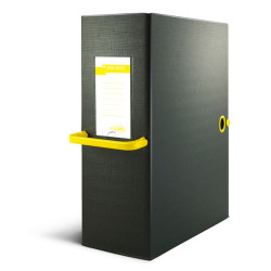Scatola archivio Big Next - dorso 20 cm - 25 x 35 cm - nero/giallo - Sei Rota