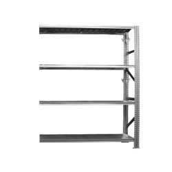 Kit scaffale industriale - modulo estensione - 4 ripiani - 120 x 50 x 200 cm - acciaio - Tecnotelai
