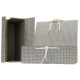 Scatola archivio in legno - 38 x 27 cm - dorso 12 cm - grigio - Brefiocart
