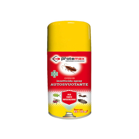 Insetticida spray Overcid - bomboletta autosvuotante - 150 ml - Protemax