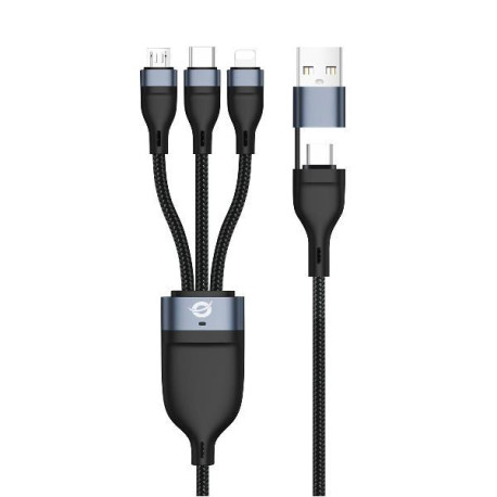 Conceptronic CAVO USB 3-in-1 PD 3.0 100W Ricarica rapida 1.5m, 20V 5A, 480Mbps, E-Mark