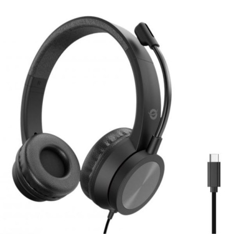 Conceptronic CUFFIA STEREO USB-C con Microfono Riduzione rumorosità e Controllo remoto