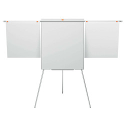 Lavagna portablocco Classic con cavalletto - 100 x 68,5 cm - bracci estensibili - bianco - Nobo