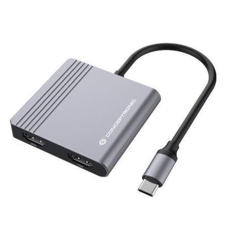 Conceptronic DOCKING STATION 4-IN-1 USB 3.2 GEN1 -- 2x HDMI, 1x USB-C PD 100W, 1x USB 3.0