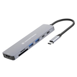 Conceptronic DOCKING STATION 7-IN-1 USB 3.2 GEN.1 - HDMI USB-C PD 100W  USB-A 5Gbps  USB-C 5Gbps  Lettore SDTF