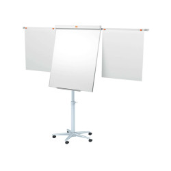 Lavagna portablocco Classic con ruote - 100 x 70 cm - bracci estensibili - bianco - Nobo