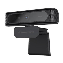 Conceptronic WEBCAM FULL HD 1080P -- Obiettivo Gradangolare 80, Compatibile con Windows Hello Face