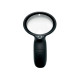 Lente di ingrandimento 1137 - diametro 7,5 cm - con led - nero - Lebez