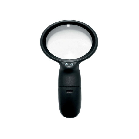 Lente di ingrandimento 1137 - diametro 7,5 cm - con led - nero - Lebez