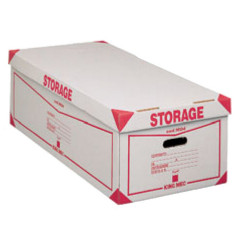 Scatola Storage - con coperchio - 38,5 x 26,4 x 75,5 cm - bianco e rosso - Esselte Dox