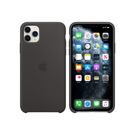Apple - Cover per cellulare - silicone - nero - per iPhone 11 Pro Max
