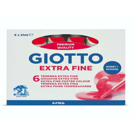 Giotto Tempera Extra in tubetto - confezione 6 pz Rosso scarlatto