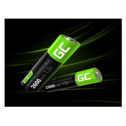 Green Cell Rechargeable Batteries 4xAA HR6 2600Mah