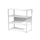 Libreria 4 ripiani Modular - 90 x 44 x 122 cm - struttura metal bianco - bianco