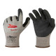 Guanti di protezione CUT - con polsino giallo - taglia 08 - grigio/nero - U-Power