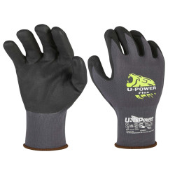 Guanti di protezione FLEX - con polsino nero - taglia 10 - nero/grigio - U-Power