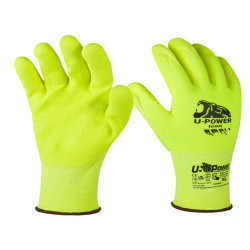 Guanti di protezione ICON - con polsino nero - taglia 10 - giallo fluo - U-Power