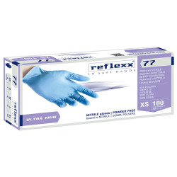 Guanti in nitrile R77 - tg XL - azzurro - Reflexx - conf. 100 pezzi