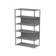 Libreria 6 ripiani Modular - 90 x 44 x 200 cm - struttura metal antracite - antracite