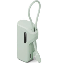 Cygnett Battery bank Thumboost 5K Powerbank con cavo integrato (menta)
