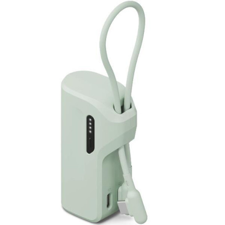 Cygnett Battery bank Thumboost 5K Powerbank con cavo integrato (menta)