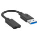 Hamlet adattatore XADU3-UCF01 Adattatore USB-A 3.0 M to USB-C Femmina 10 cm