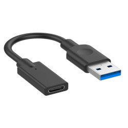 Hamlet adattatore XADU3-UCF01 Adattatore USB-A 3.0 M to USB-C Femmina 10 cm