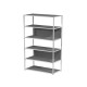 Libreria 6 ripiani Modular - 90 x 44 x 200 cm - struttura metal bianco - antracite