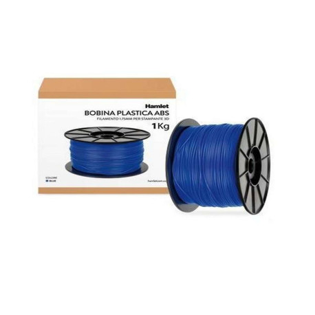 Hamlet HP3DXROLBL Bobina 1Kg di filamento universale ABS 1.75mm Blu