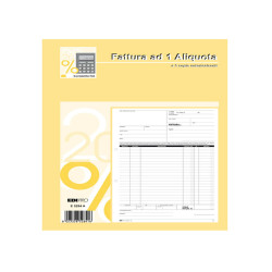 Blocco fatture 1 aliquota Iva - 33/33/33 fogli autoricalcanti - 29,7 x 21cm - Edipro