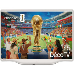 Hisense 32S5Q, 81,3 cm (32"), 1920 x 1080 Pixel, QLED, Smart TV, Wi-Fi, Argento, Bianco