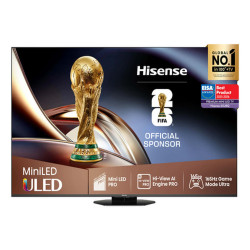 Hisense Smart TV ULED MiniLED 65" 4K 65U8Q, 165,1 cm (65"), 3840 x 2160 Pixel, ULED, Smart TV, Wi-Fi, Nero, Grigio