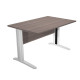 Scrivania lineare Easy - 120 x 80 x 72 cm - Frassino toscano/grigio cromato