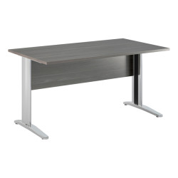 Scrivania lineare Easy - 160 x 80 x 72 cm - Frassino toscano/grigio cromato