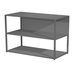 Libreria bassa a giorno Essence - 90 x 44 x 80 cm - Antracite/antracite