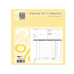 Blocco fatture 1 aliquota Iva - 50/50 fogli autoricalcanti - 29,7 x 21cm - Edipro