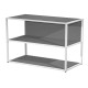 Libreria bassa a giorno Essence - 90 x 44 x 80 cm - Antracite/bianco