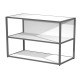 Libreria bassa a giorno Essence - 90 x 44 x 80 cm - Bianco/antracite