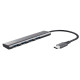 Hub Halyx - 4 porte - da USB-C a USB-A 3.2 Gen1 - alluminio - grigio - Trust