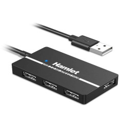 Hub USB 2.0 compatto slim a 4 Porte autoalimentato