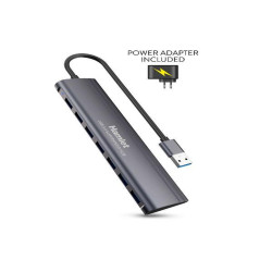 HUB USB 3.0 7 PORTE IN ALLUMINIO CON ALIMENTATORE 5V 2A ( 3A?)