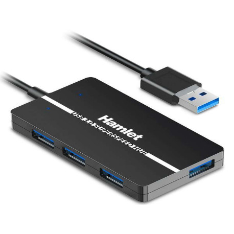 Hub USB 3.0 compatto slim a 4 Porte 5.0 Gbps autoalimentato