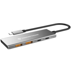 HUB USB 3.2 Gen 2 4-PORTE, 10 Gbps, 2xUSB-C, 2xUSB-A, USB PD da 100W