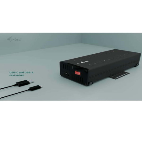 HUB USB C  USB A a 20 porte USB C + Ricarica 15W per porta - Alimentato