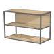 Libreria bassa a giorno Essence - 90 x 44 x 80 cm - Rovere/antracite