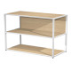 Libreria bassa a giorno Essence - 90 x 44 x 80 cm - Rovere/bianco