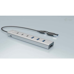 I-Tec HUB UNIVERSALE USB-C  USB-A di Ricarica a 7 Porte USB 3x USB-C, 4x USB-A
